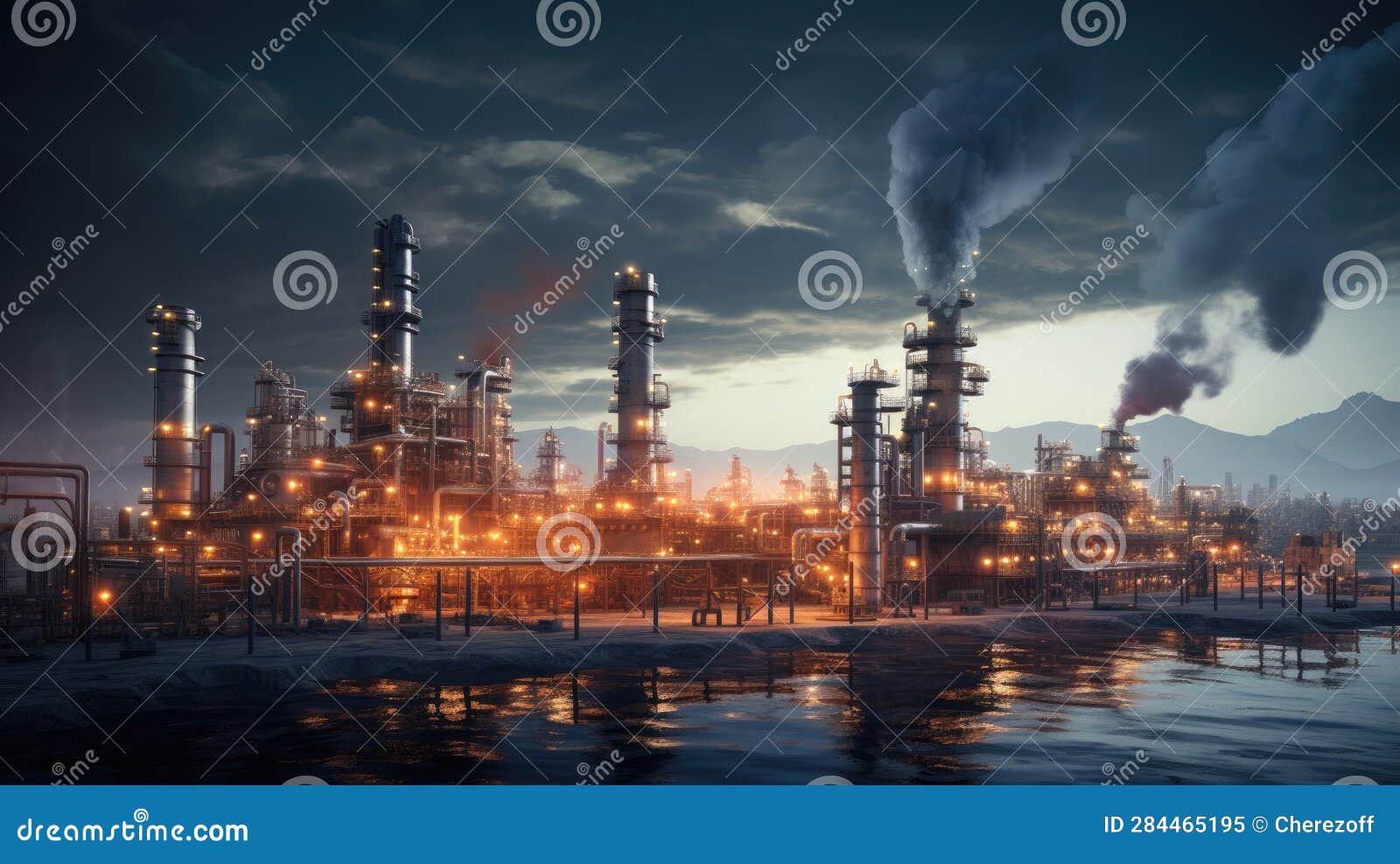 The Petroleum Industry of the Future Stock Illustration Illustration