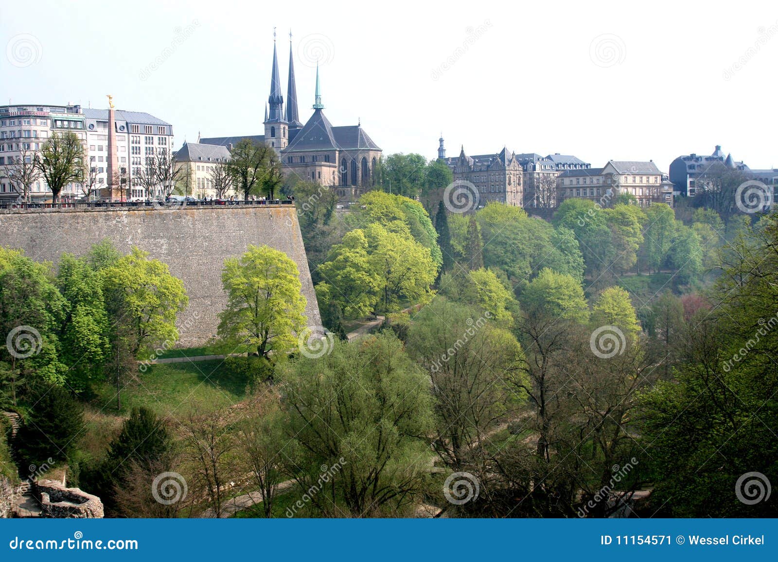 petrusse park and uptown of luxembourg city