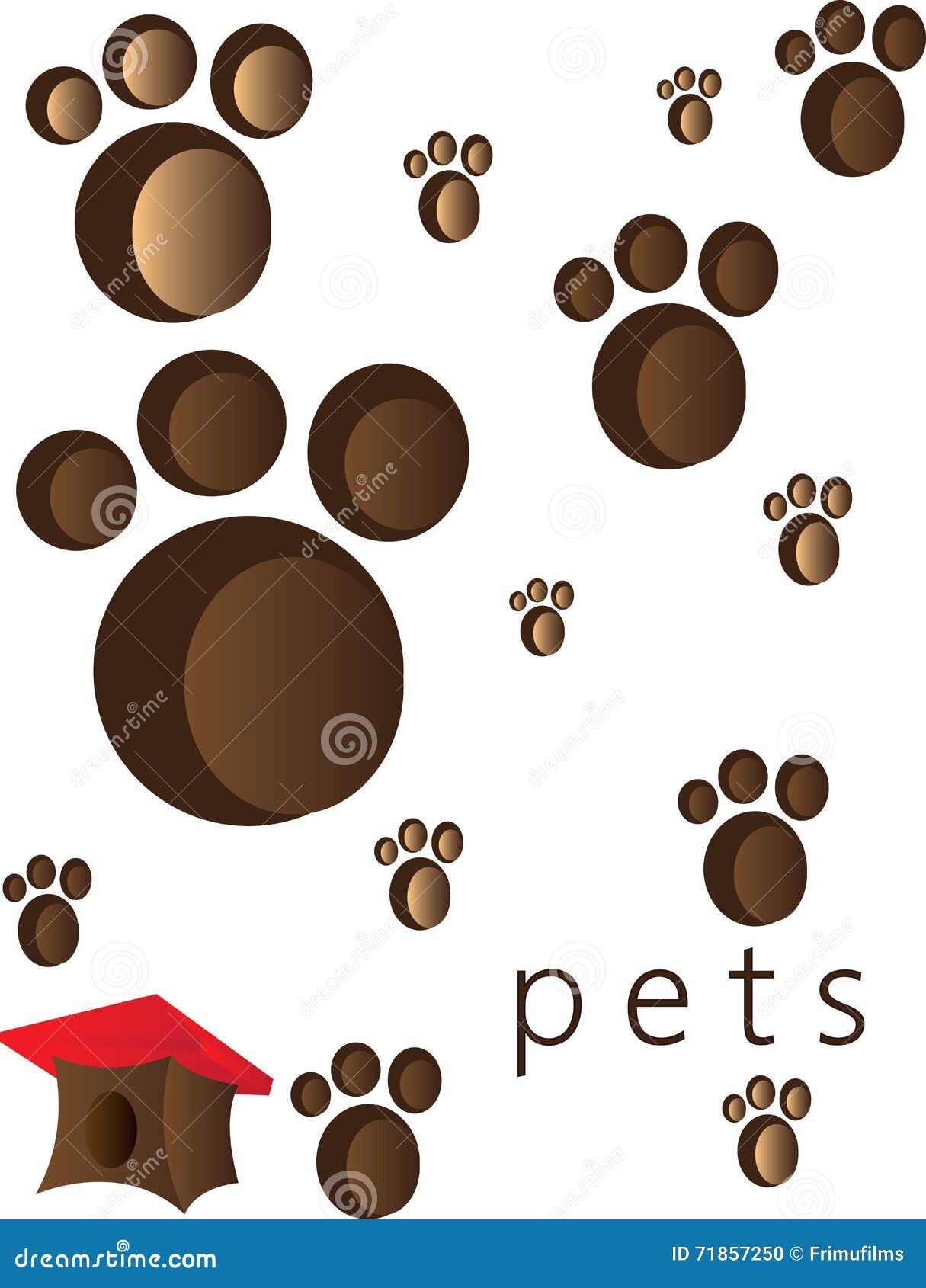 Pets Animals Foot Steps Traces Stock Illustrations 5 Pets Animals