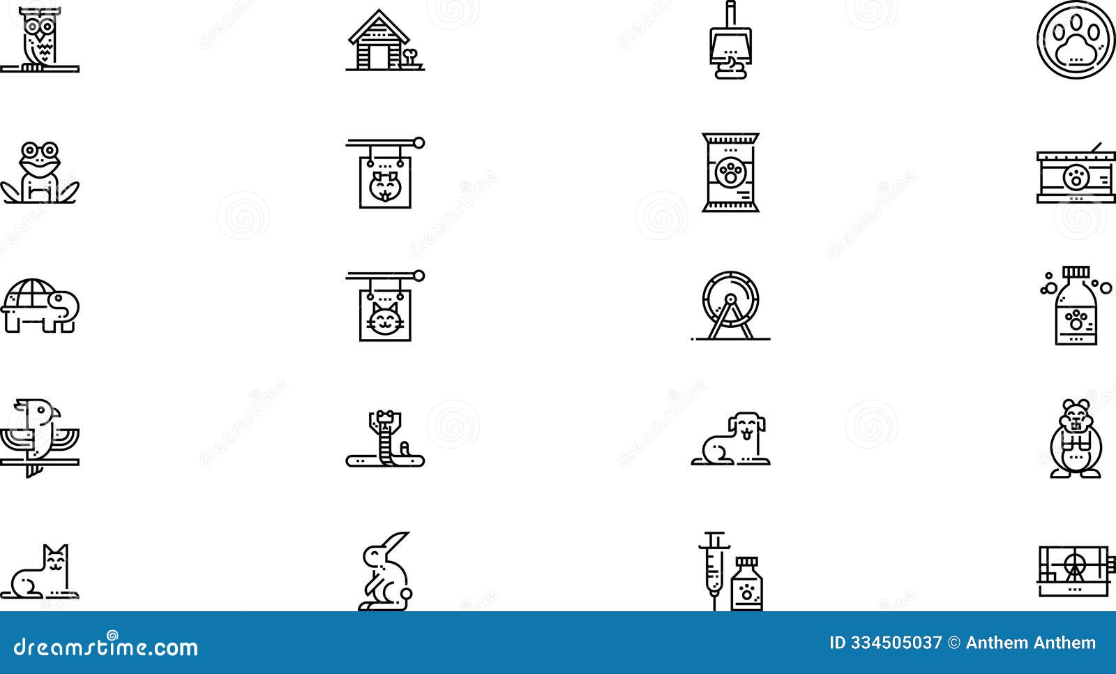 pets icons high-quality  icons collection with editable stroke. ideal for professional and creative projects.