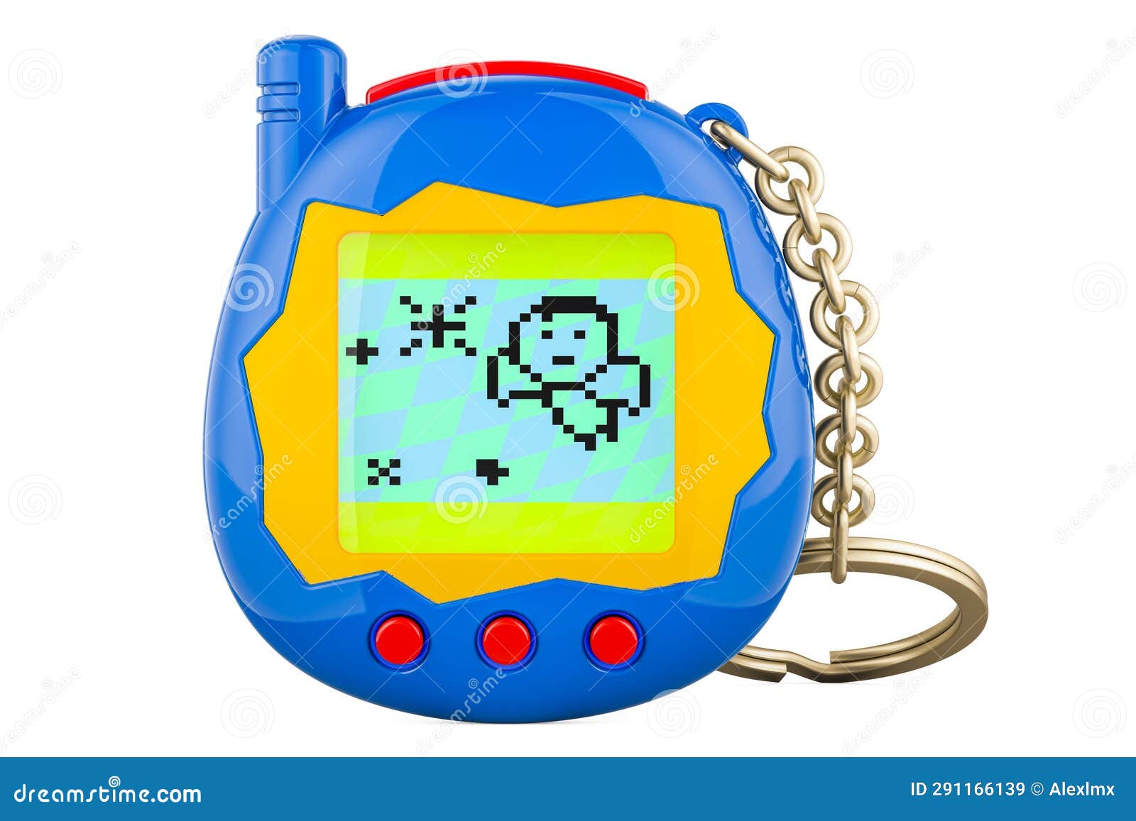 Tamagotchi Game, Pet Pocket Game, 3D Illustration Stock Vector -  Illustration of childhood, buttons: 243711216
