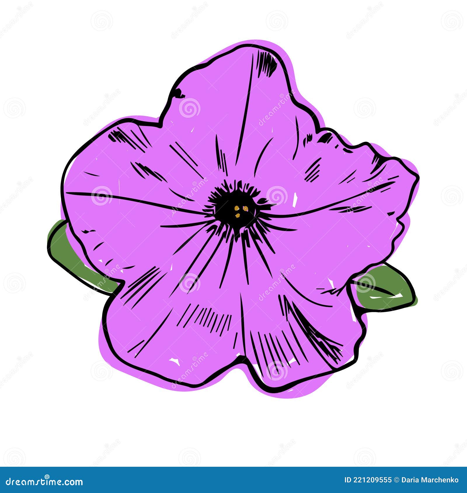 Details 83+ petunia flower sketch latest - in.eteachers