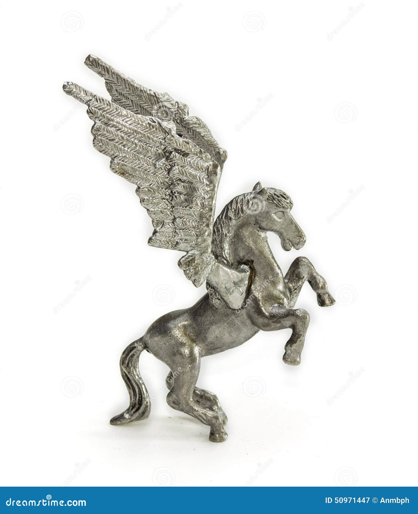 Pewter figurine of Pegasus stock image. Image of magic 50971447
