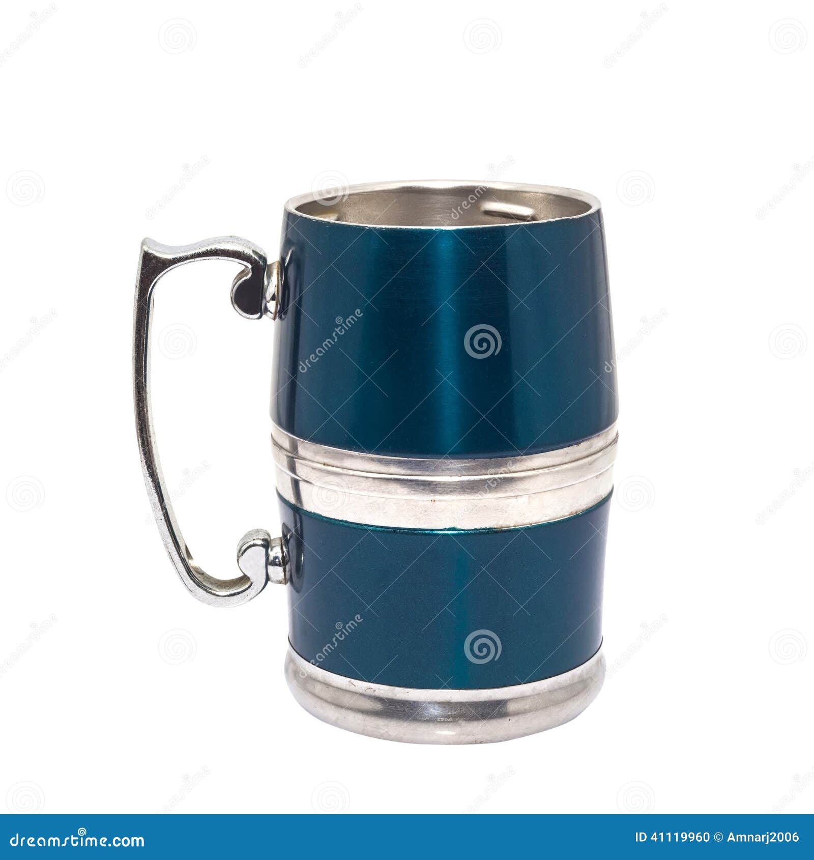 Pewter or tin beer mug stock photo. Image of gold, barrel 41119960