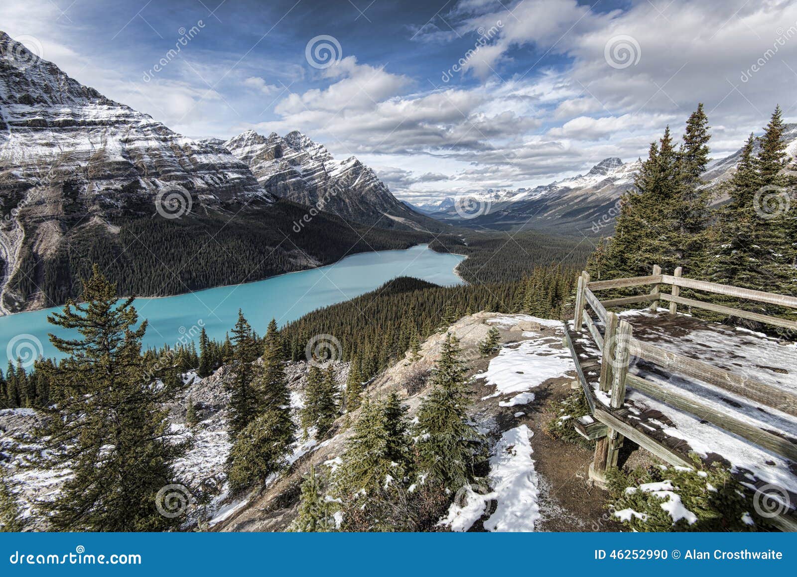 Peyto See stockfoto. Bild von seen, berge, reise, winterlich - 46252990