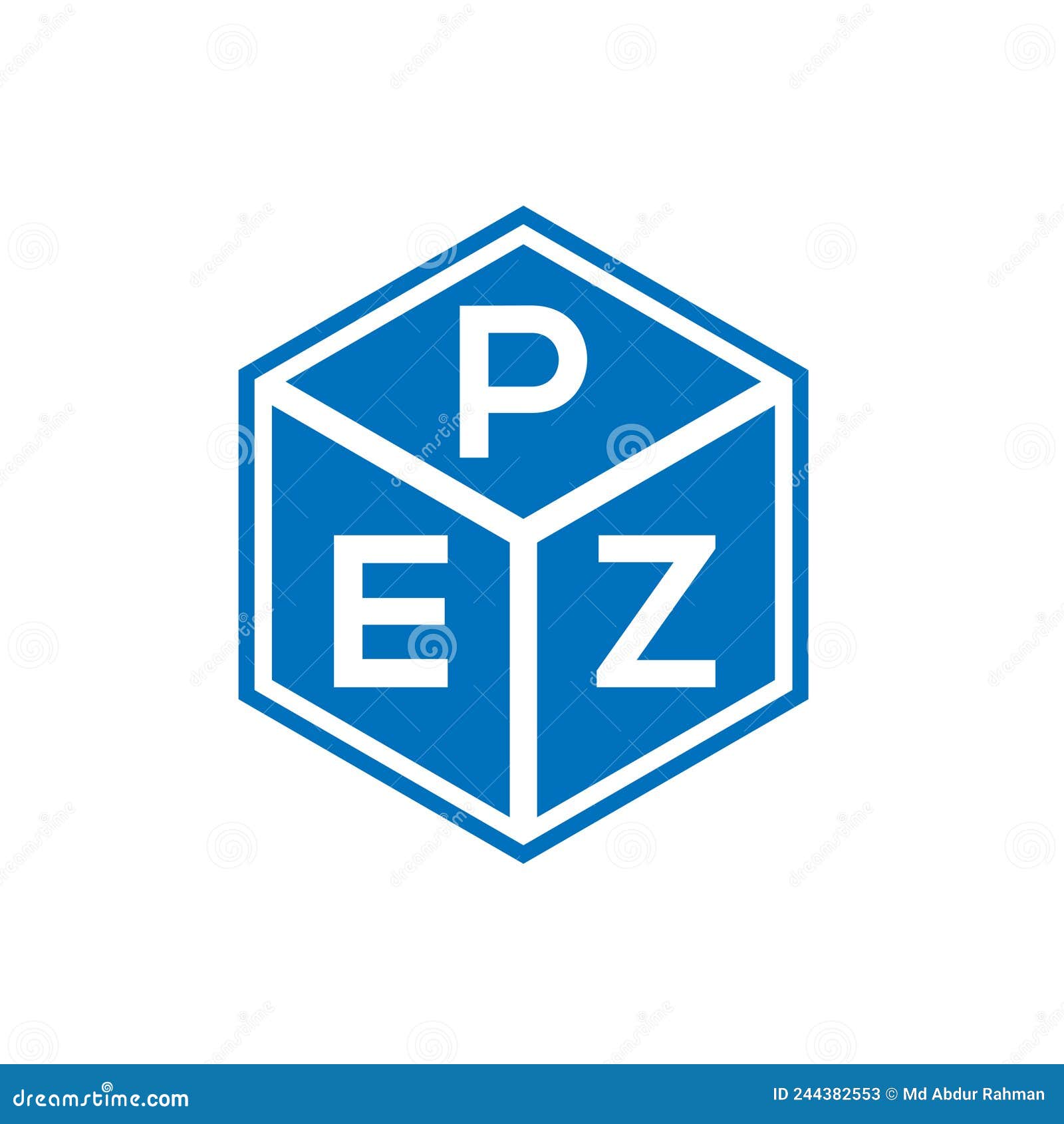 pez letter logo  on black background. pez creative initials letter logo concept. pez letter 