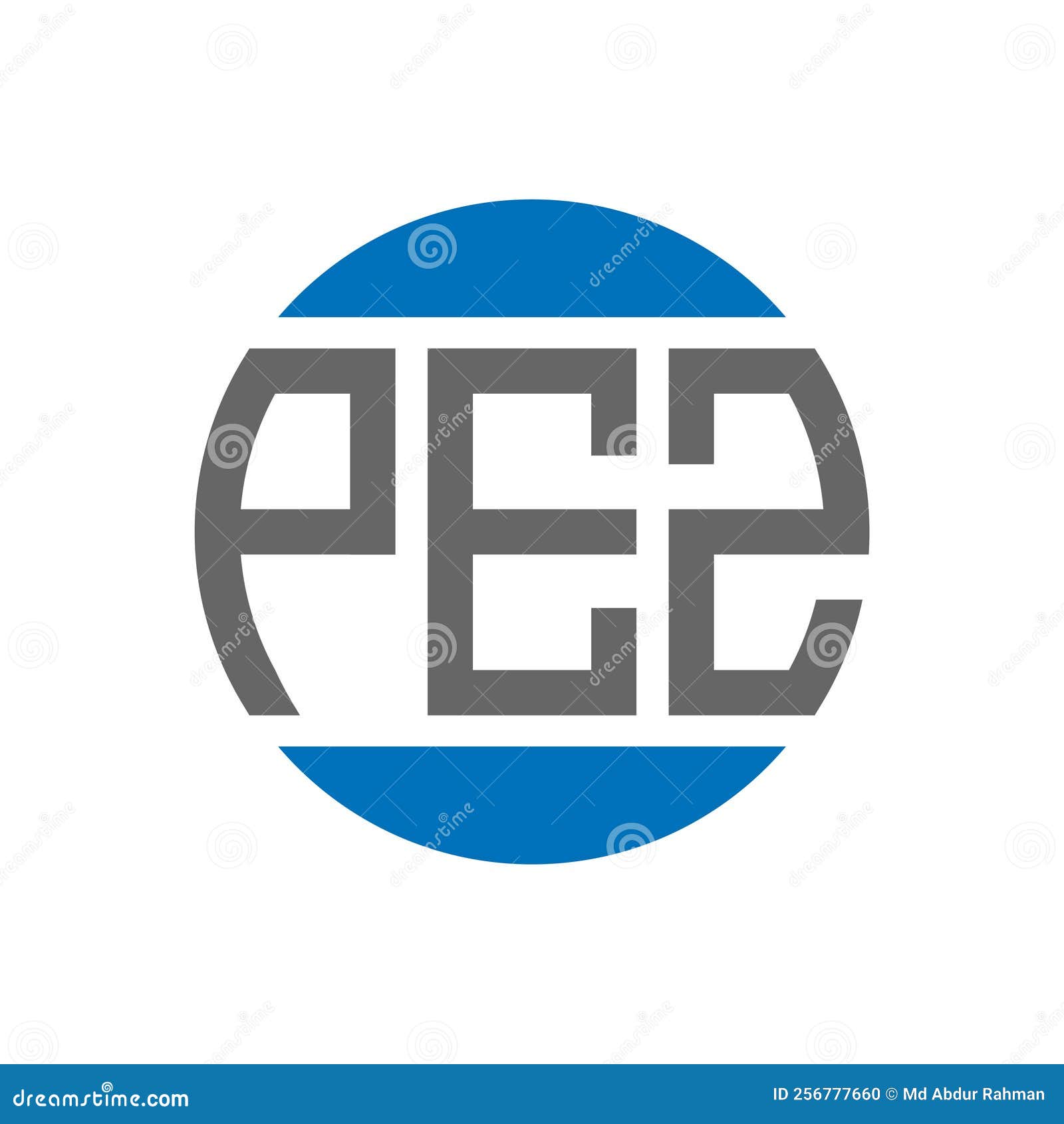 pez letter logo  on white background. pez creative initials circle logo concept. pez letter 