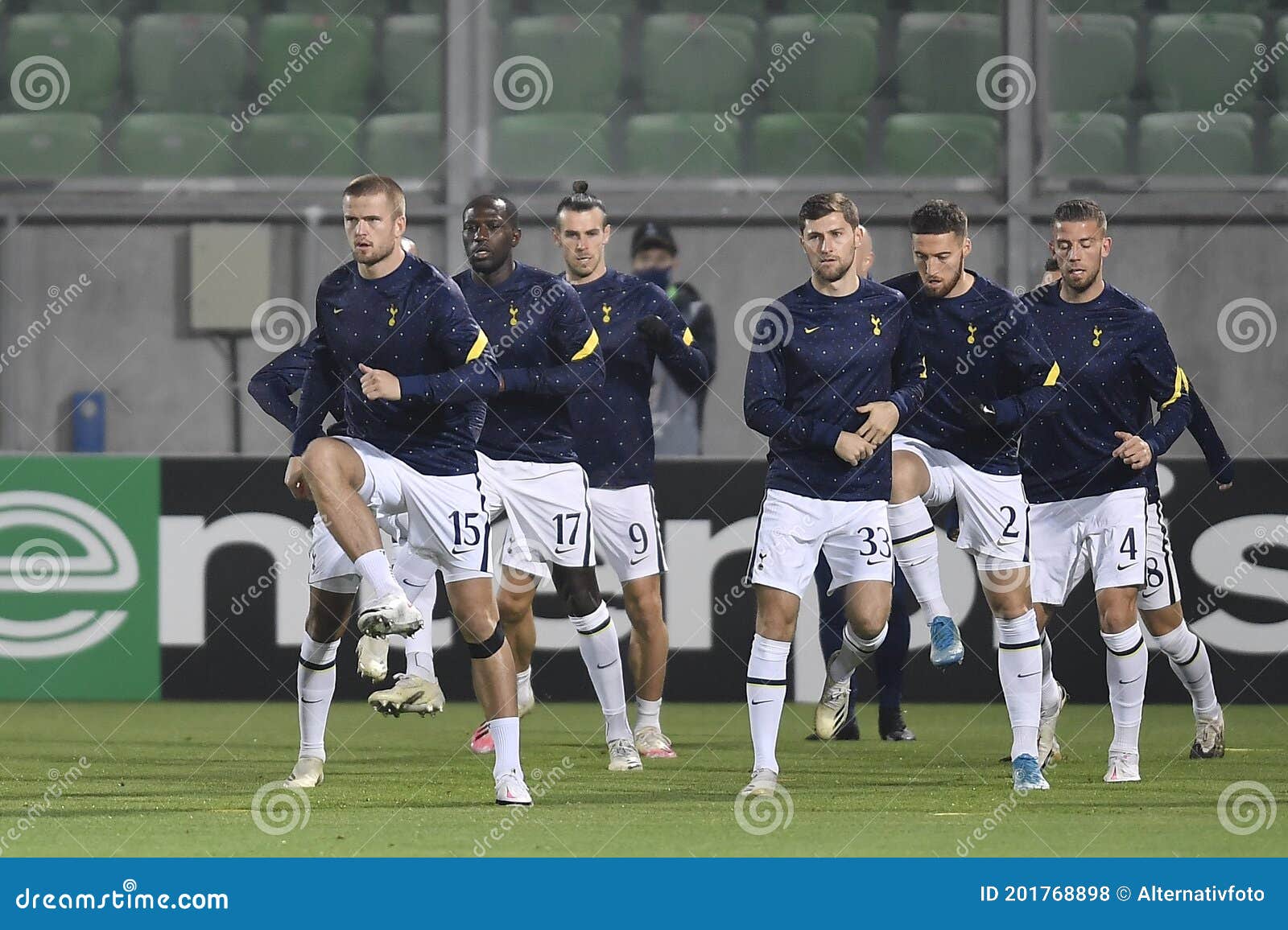 Ludogorets' team celebrate their first goal during the Europa