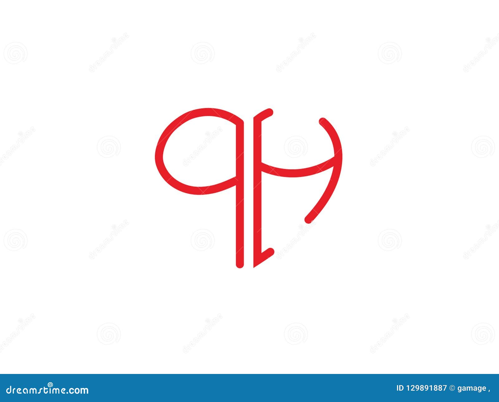 Initial Logo Letter VL With Heart Shape Red Colored, Logo Design