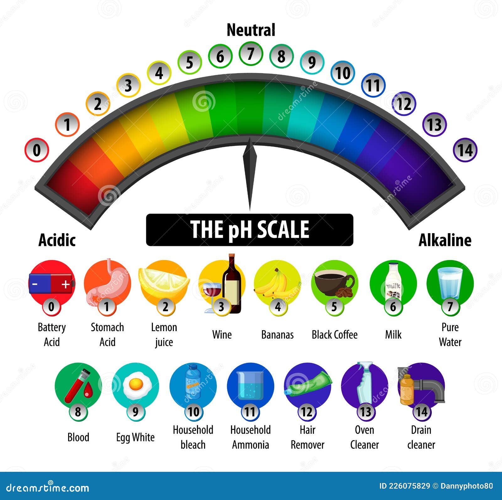 The PH Scale Diagram On White Background Stock Vector Illustration Of the-ph-scale-diagram-on-white-background-stock-vector-illustration-of
