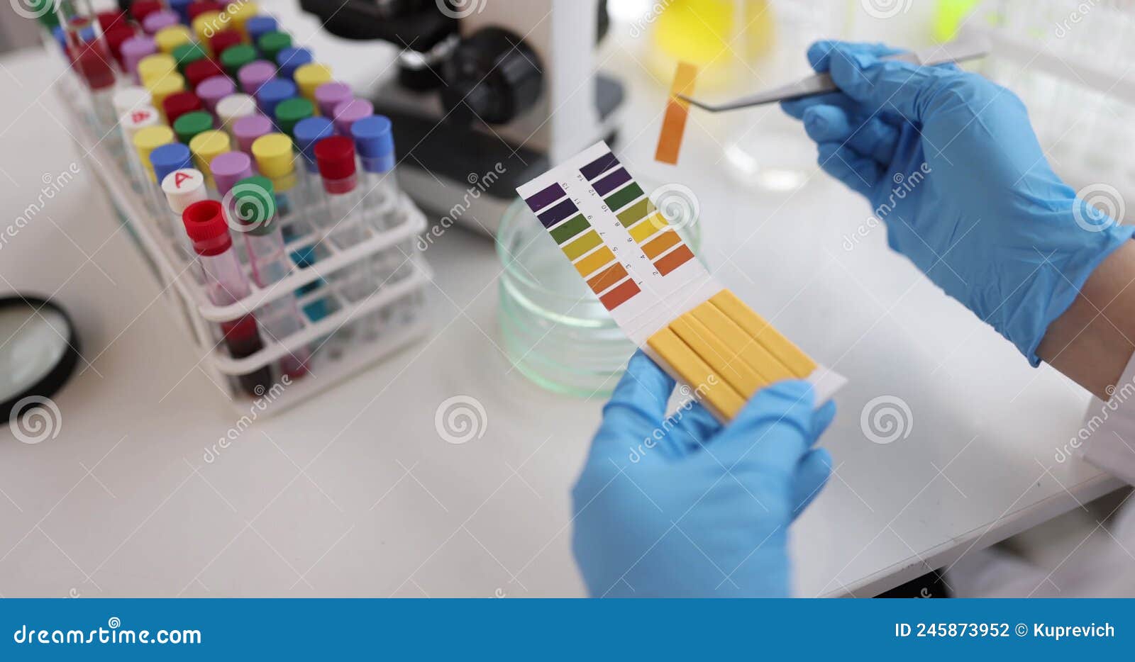 PH Test and Water Analysis Testing in Laboratory Stock Footage Video