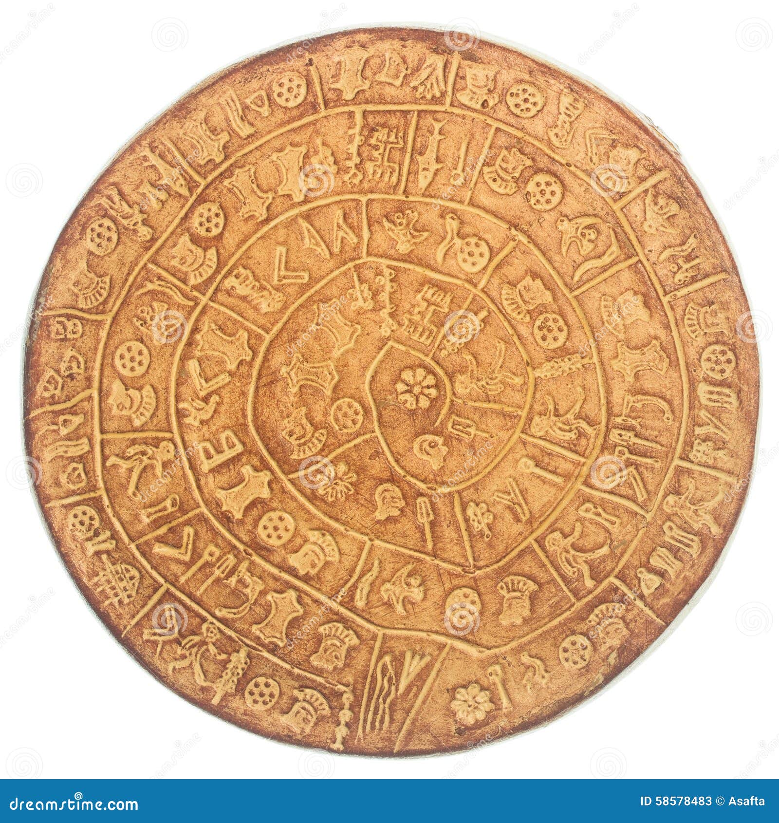 Phaistos disc stock image. Image of greek, finger, antiquity 58578483