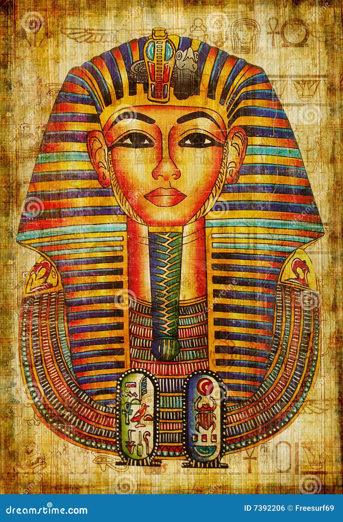 Pharaoh drawing stock photo. Image of background, history - 7392206