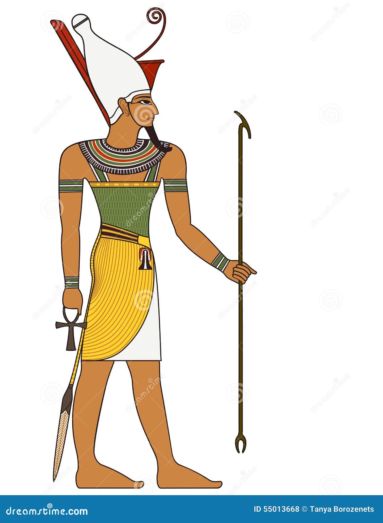 Pharaoh Figure Of Ancient Egypt God Stock Vector Image