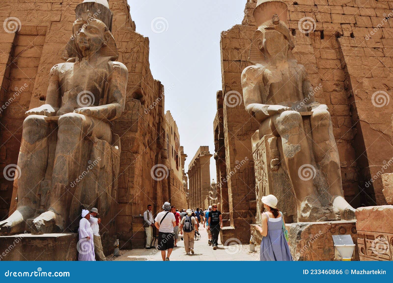 Pharaohs and Giant Statues in Egypt Editorial Photo Image of social