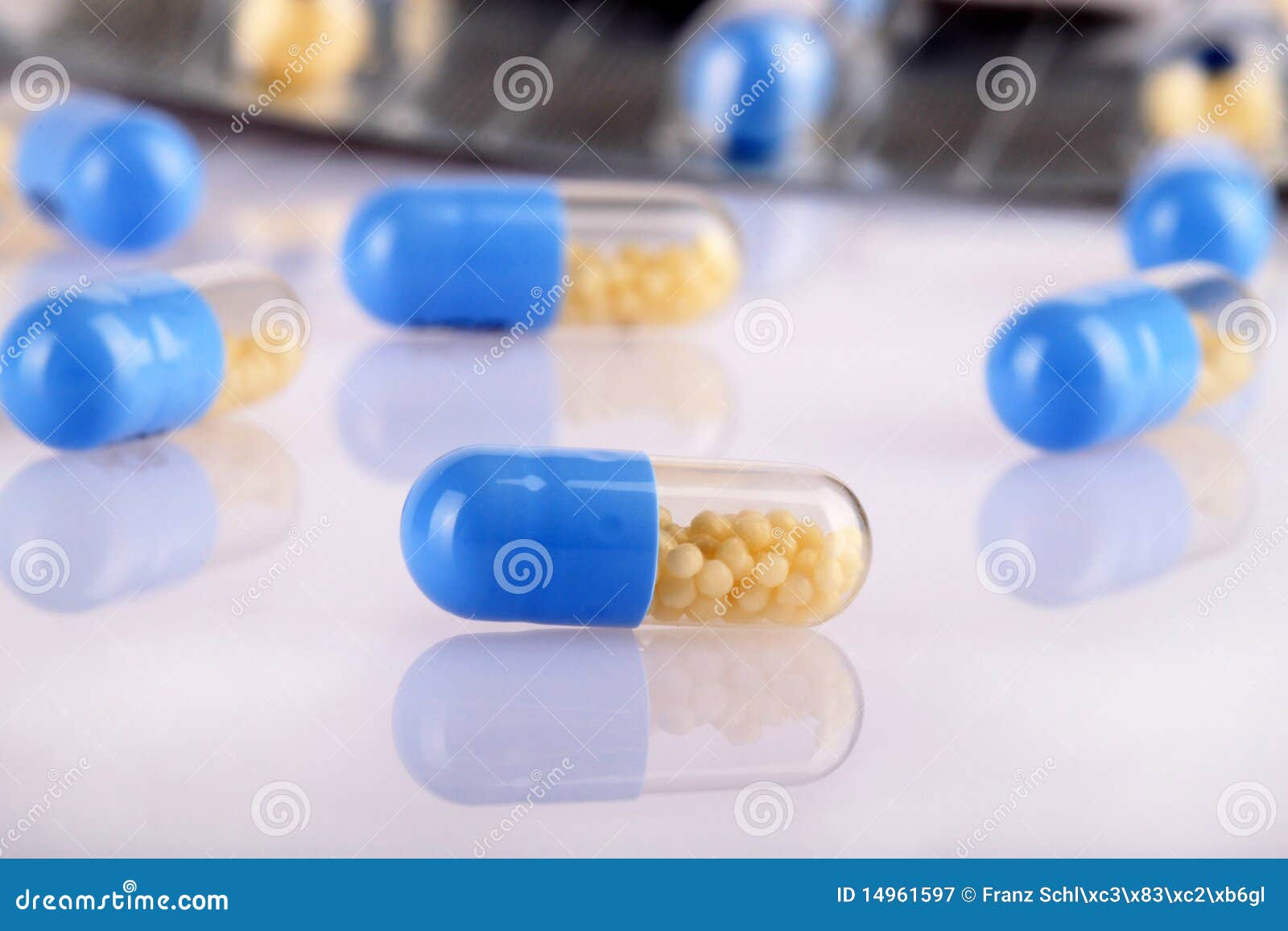Pharmaceutical Capsule Drugs Stock Image Image of reflecting