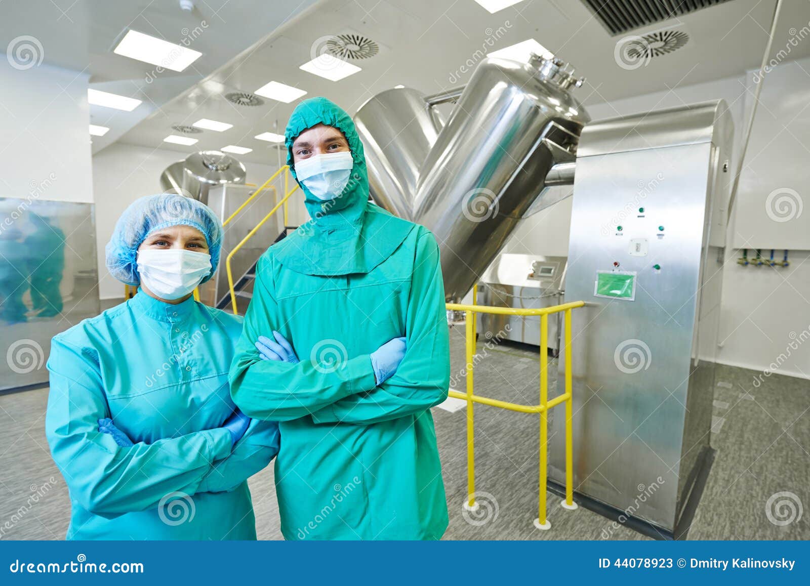 pharmaceutical factory workers