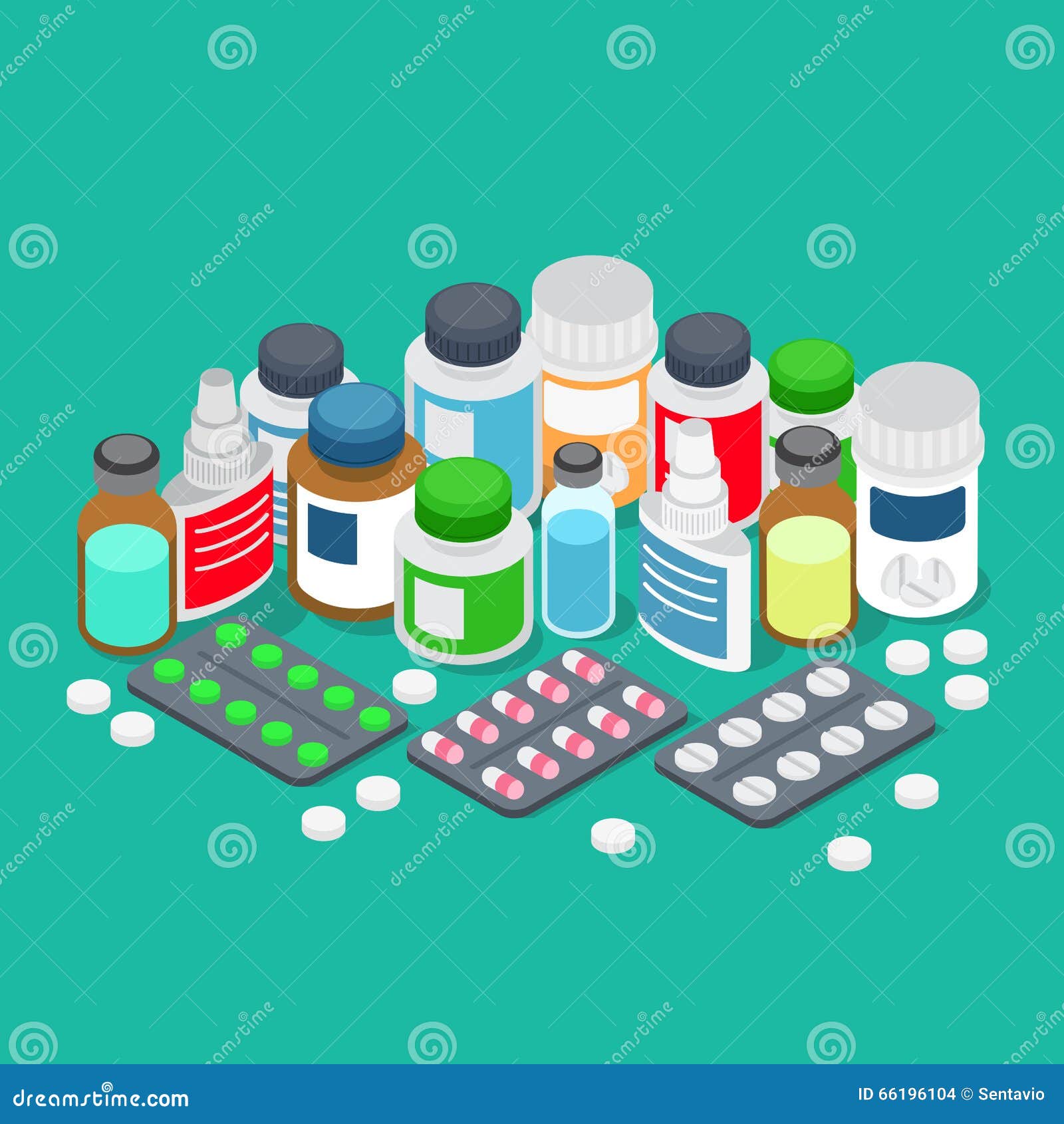 pharmaceutics pharmacy drug store pills flat 3d isometric 