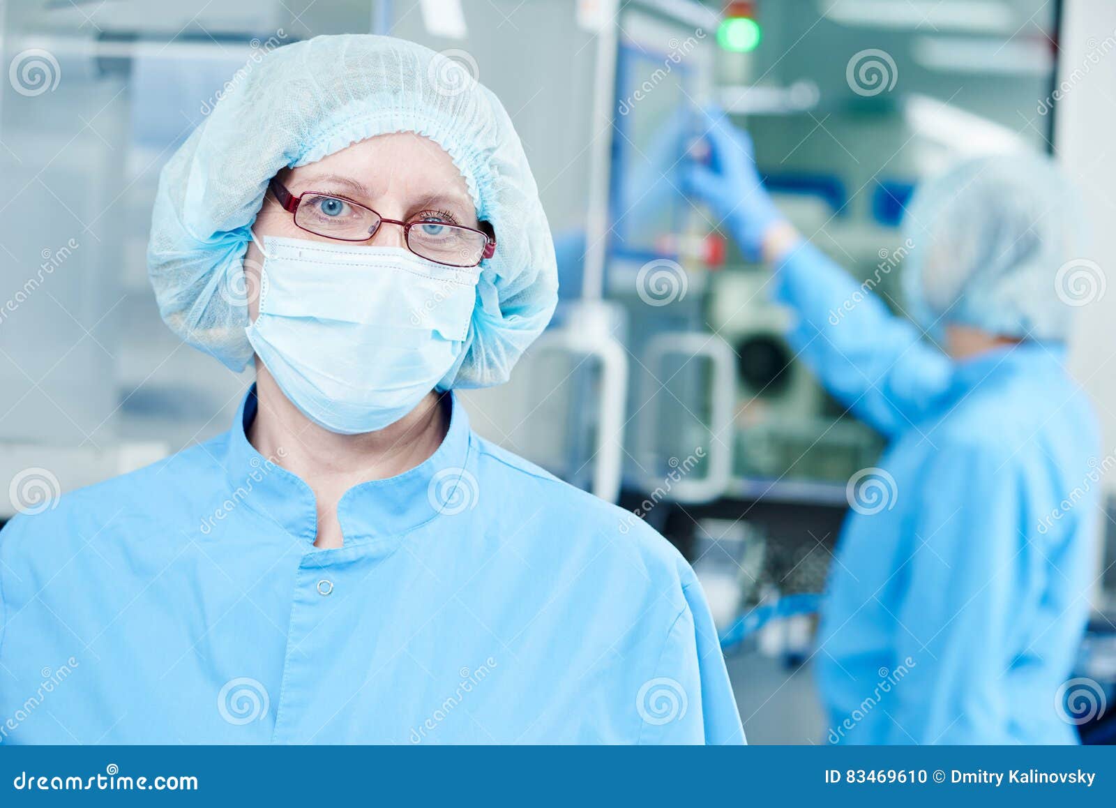 pharmaceutics. worker operator portrait