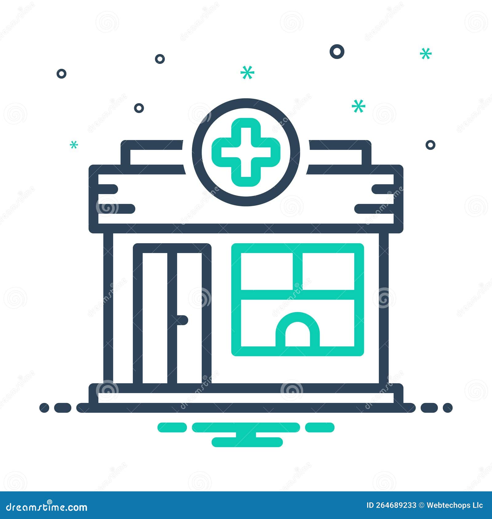 Mix Icon for Pharmacies, Dispensary and Drugstore Stock Illustration