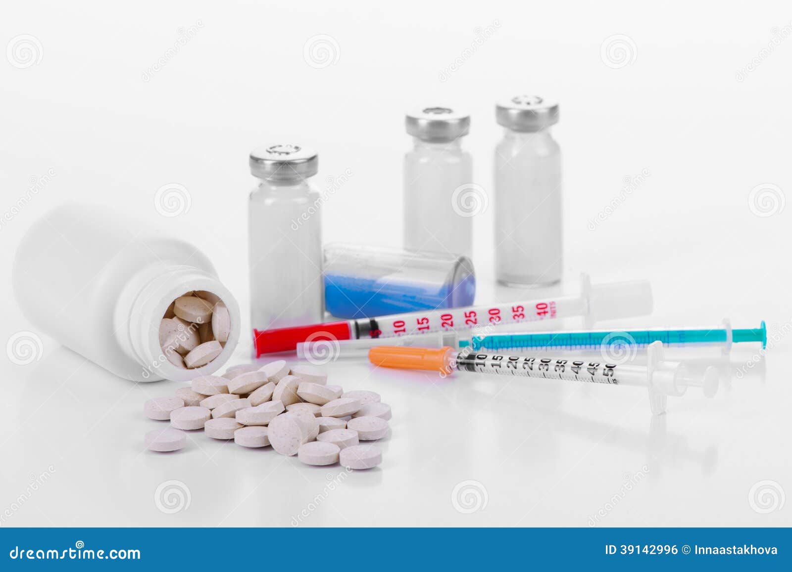 Pharmacology Tablets Vials Syringes Stock Photo Image of injection