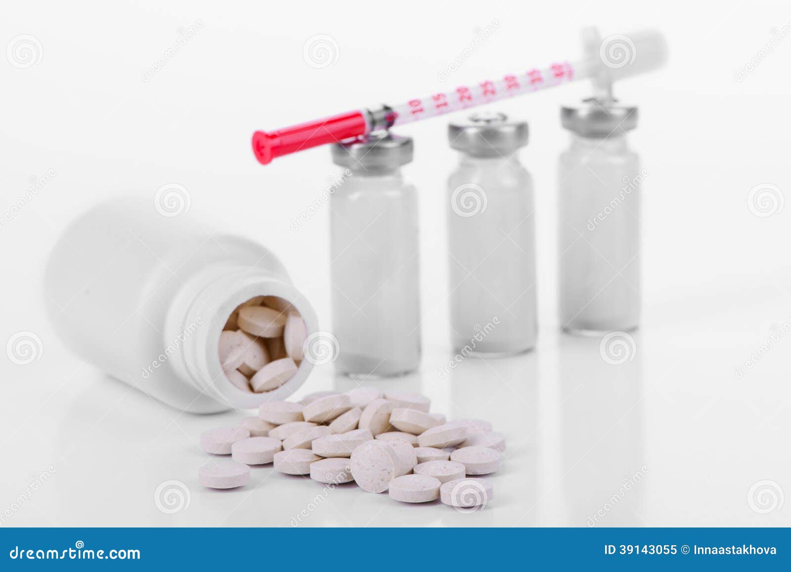 Pharmacology Tablets Vials Syringes Stock Image Image of laboratory