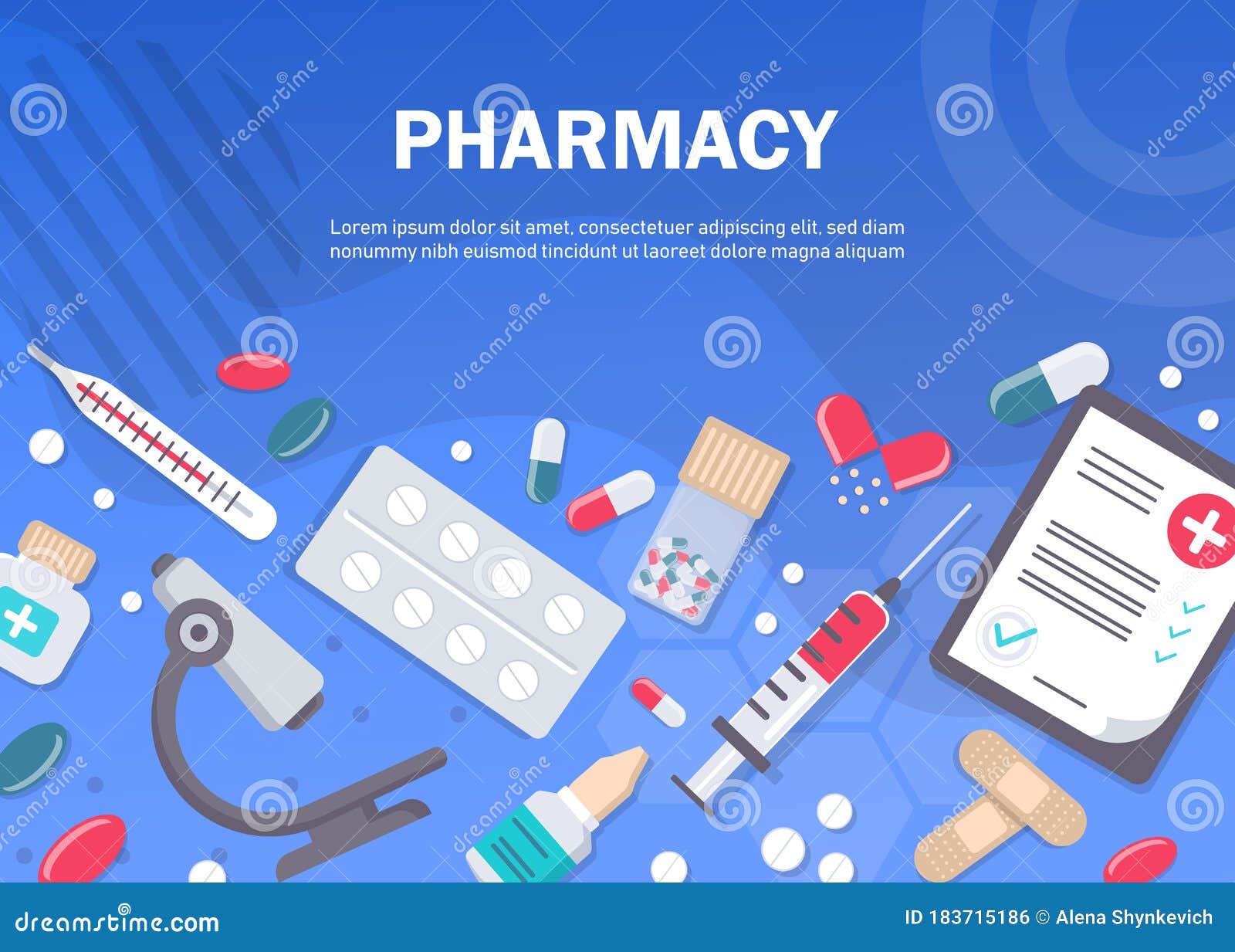 Pharmacy Background, Pharmacy Design, Pharmacy Templates. Medicine, Pharmacy,  Hospital Set of Drugs with Labels Stock Illustration - Illustration of  graphic, collection: 183715186