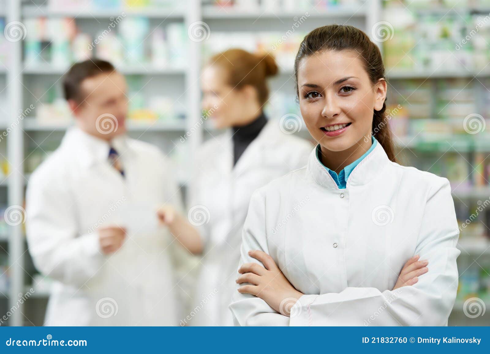 pharmacy chemist woman in drugstore