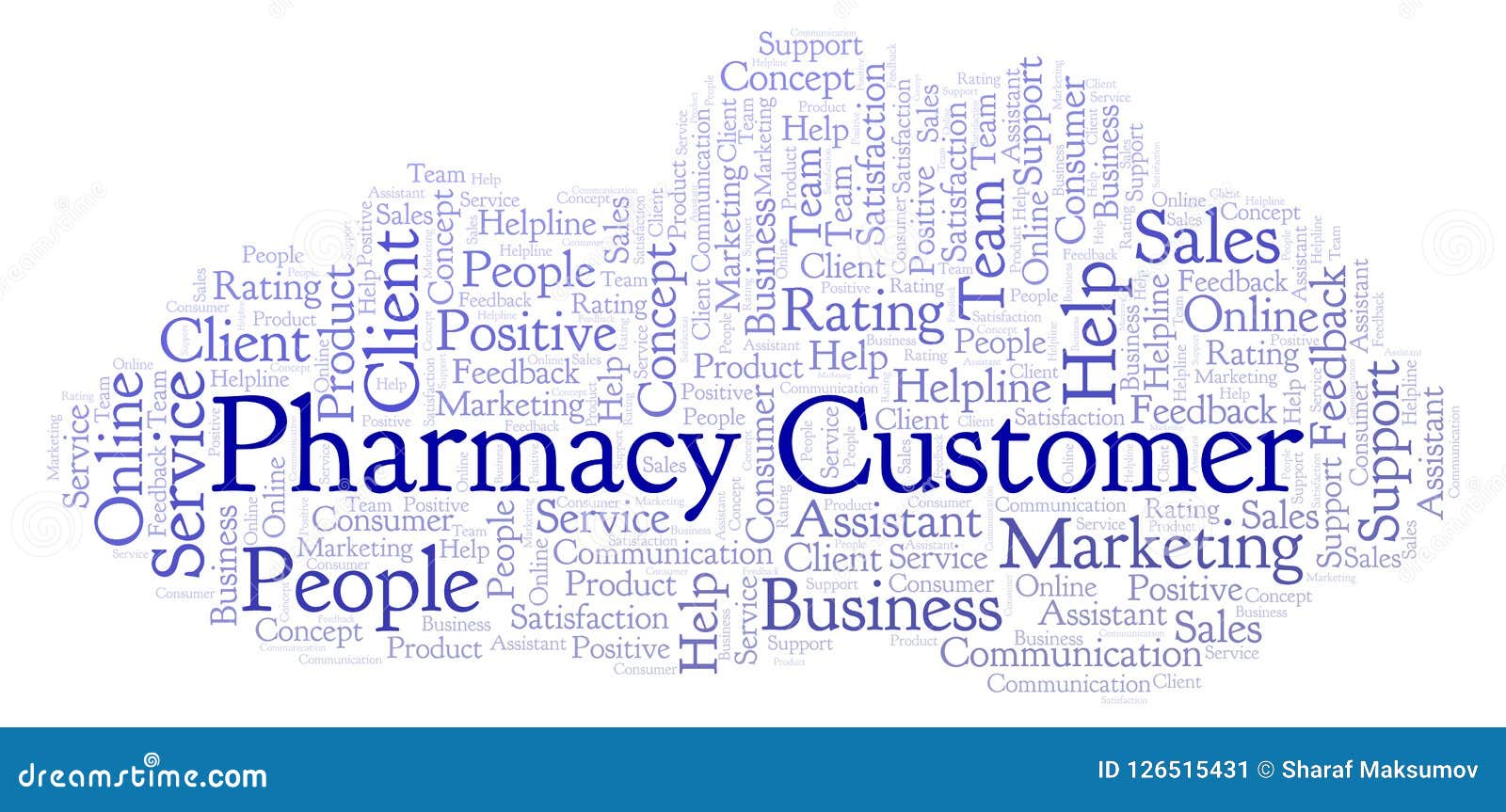 Pharmacy Customer Word Cloud. Stock Illustration Illustration of