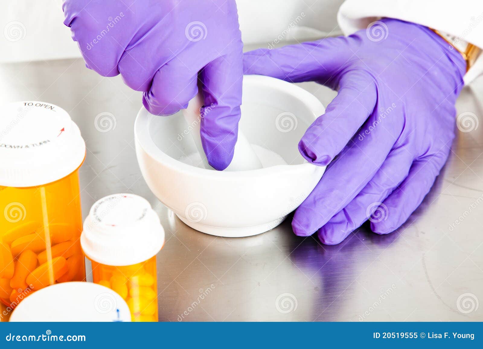 Pharmacy Mortar and Pestle Closeup Stock Image Image of holding