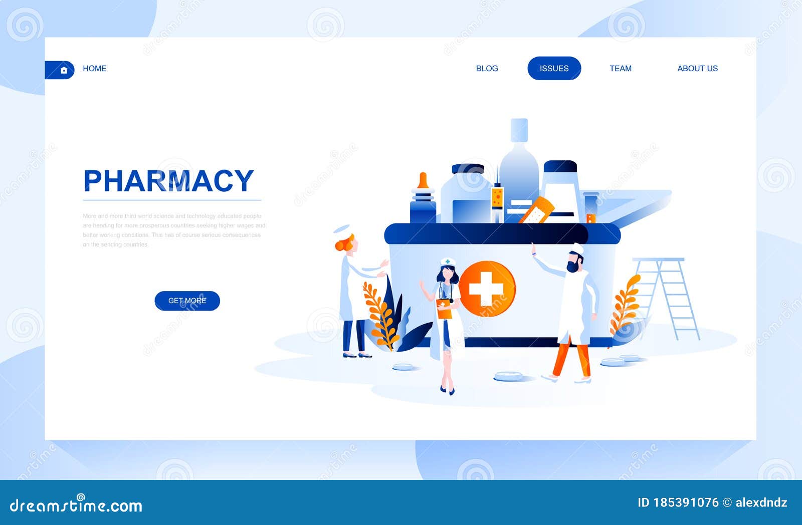 Pharmacy Vector Landing Page Template Stock Vector Illustration of Pharmacy Vector Landing Page Template Stock Vector Illustration of