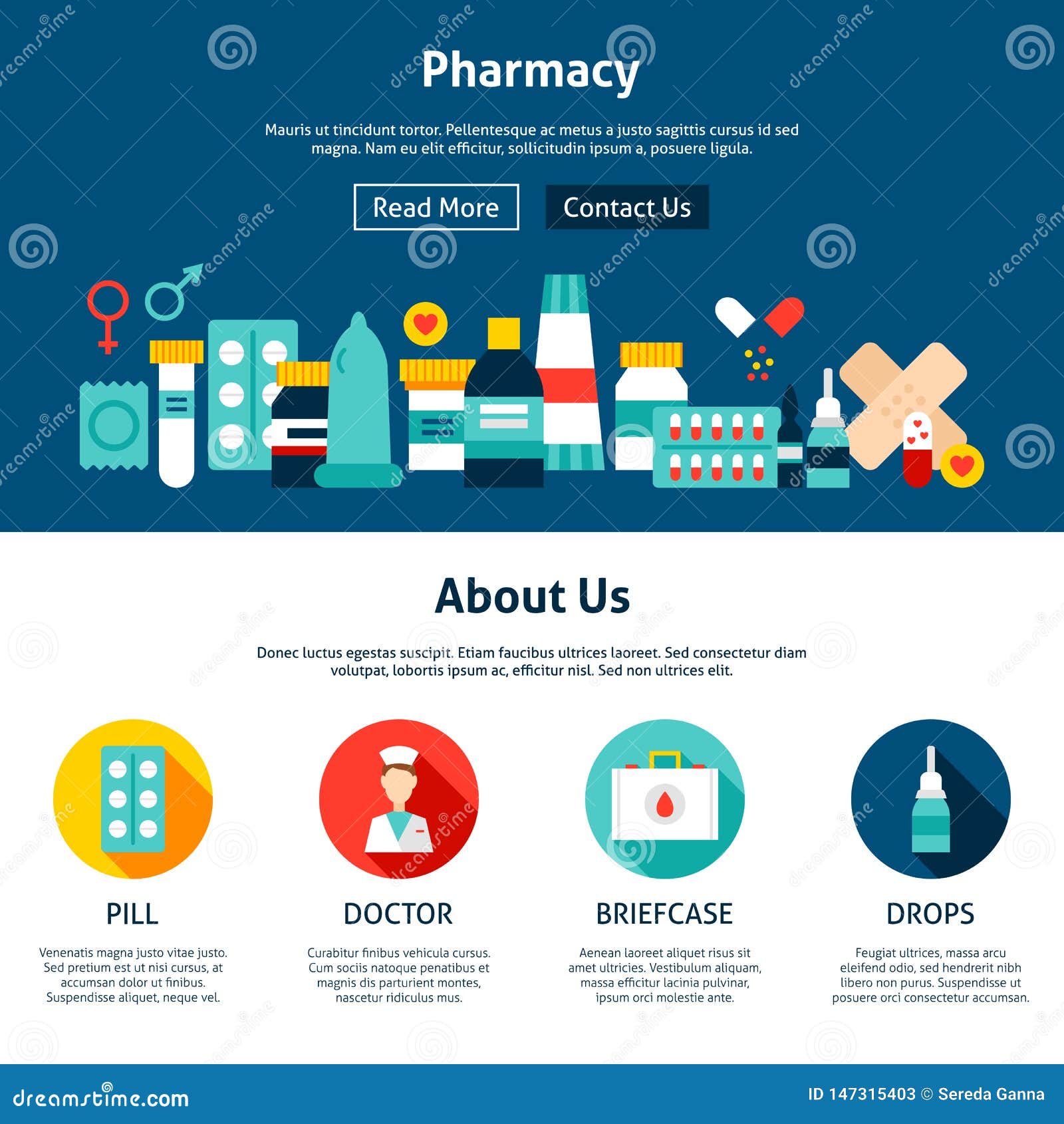 Pharmacy Website Design stock vector. Illustration of pharmaceutical