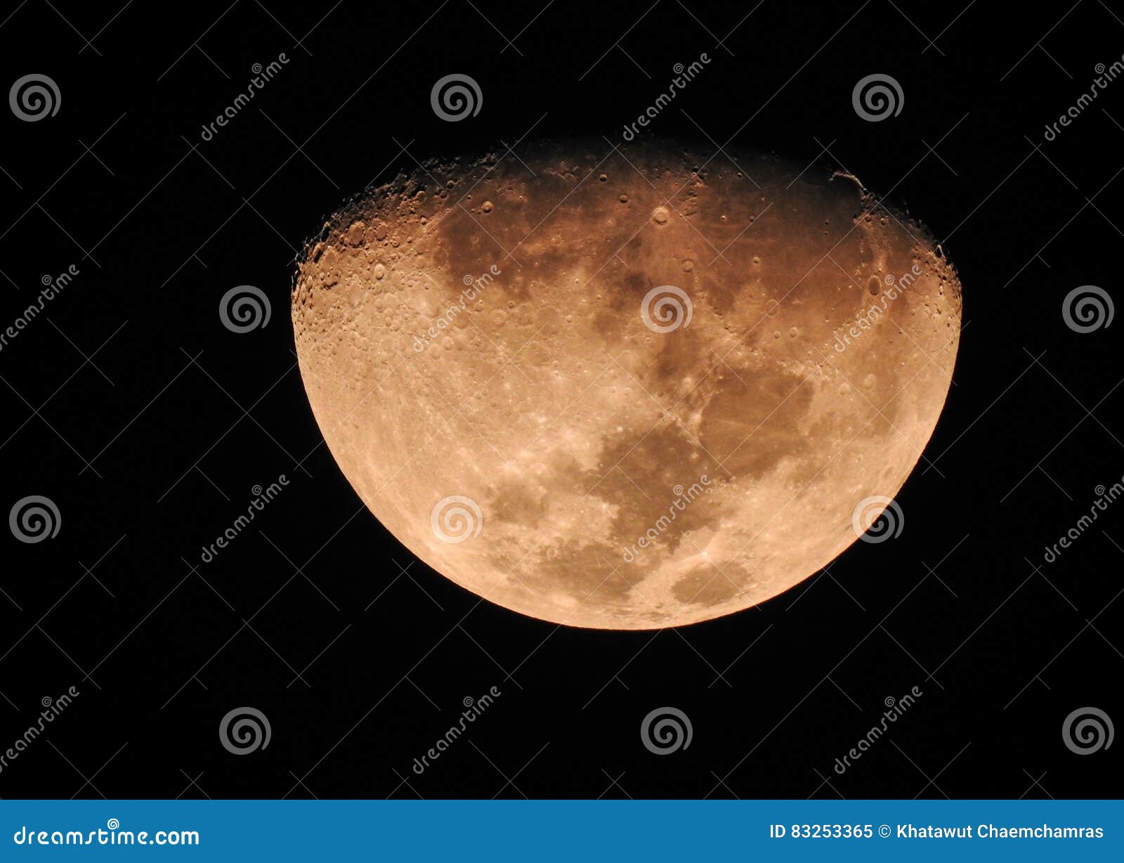 Phase of the yellow moon stock image. Image of space - 83253365