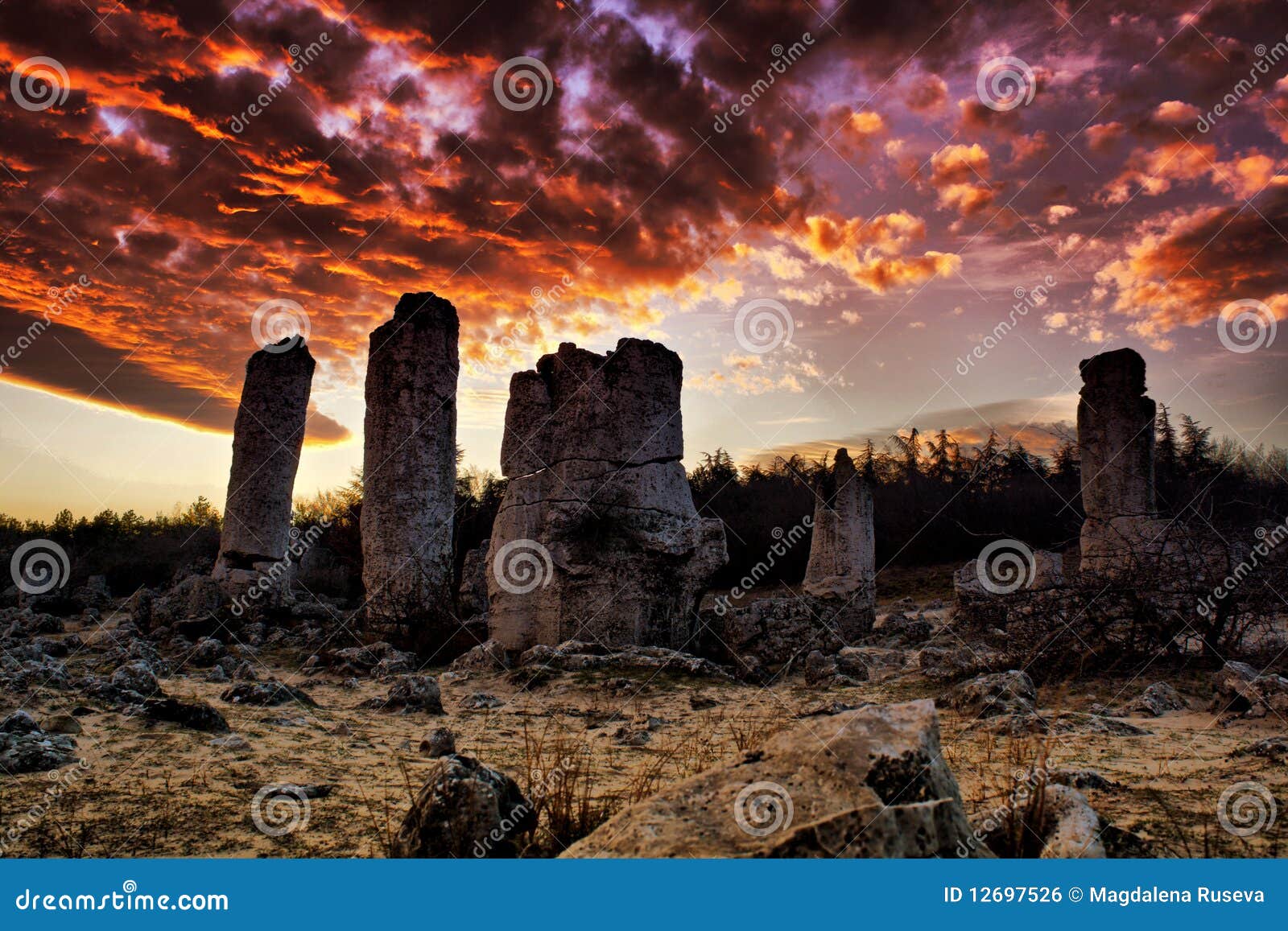 phenomenon rock formations. upright stone