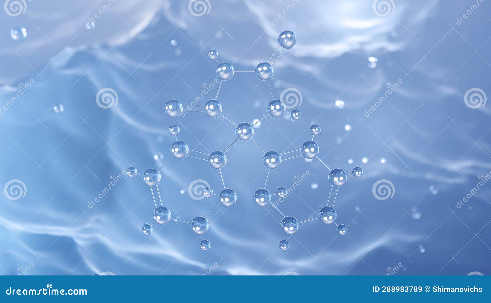 phenytoin molecular structure, 3d model molecule, anti-seizure medication, structural chemical formula view from a microscope
