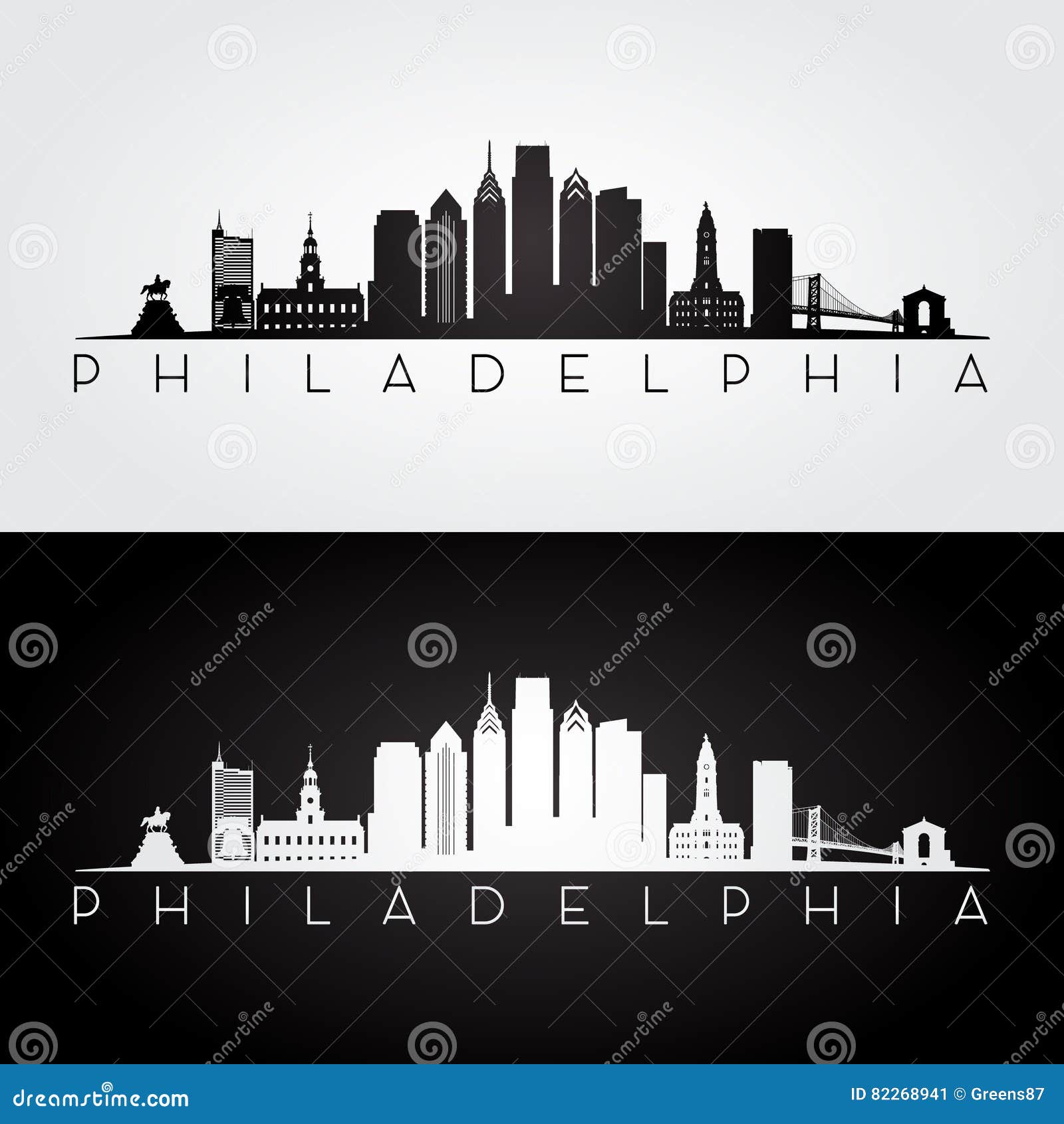 philadelphia skyline silhouette