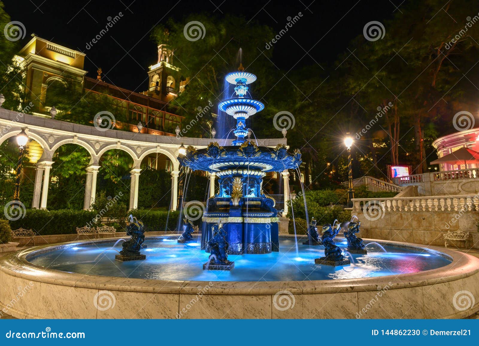philharmonic fountain park - baku, azerbaijan