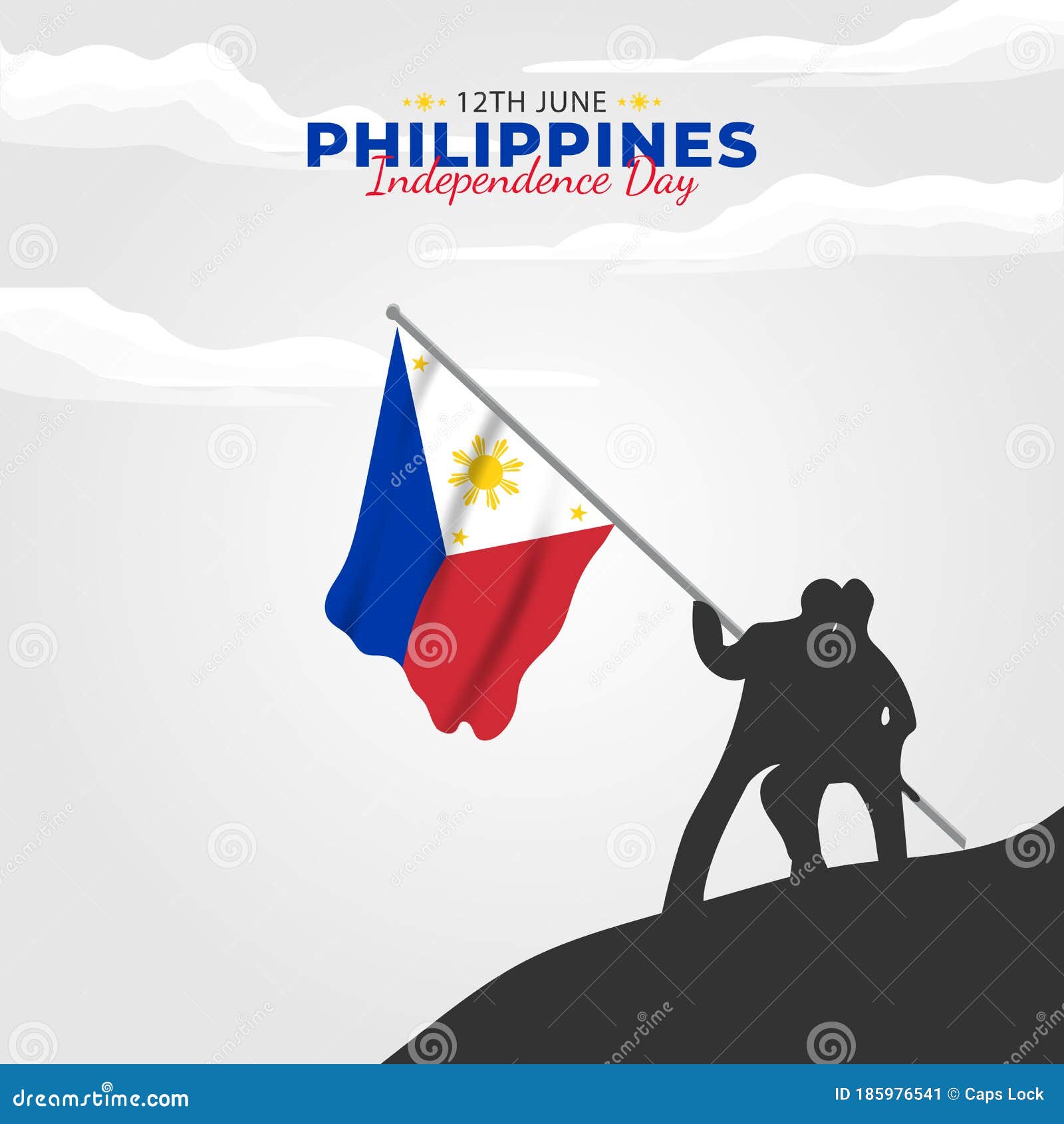 Philippine Independence Day Celebrated Annually On June 12 In Philippine Happy National Holiday Of Freedom Patriotic Poster Stock Vector Illustration Of Country Flags