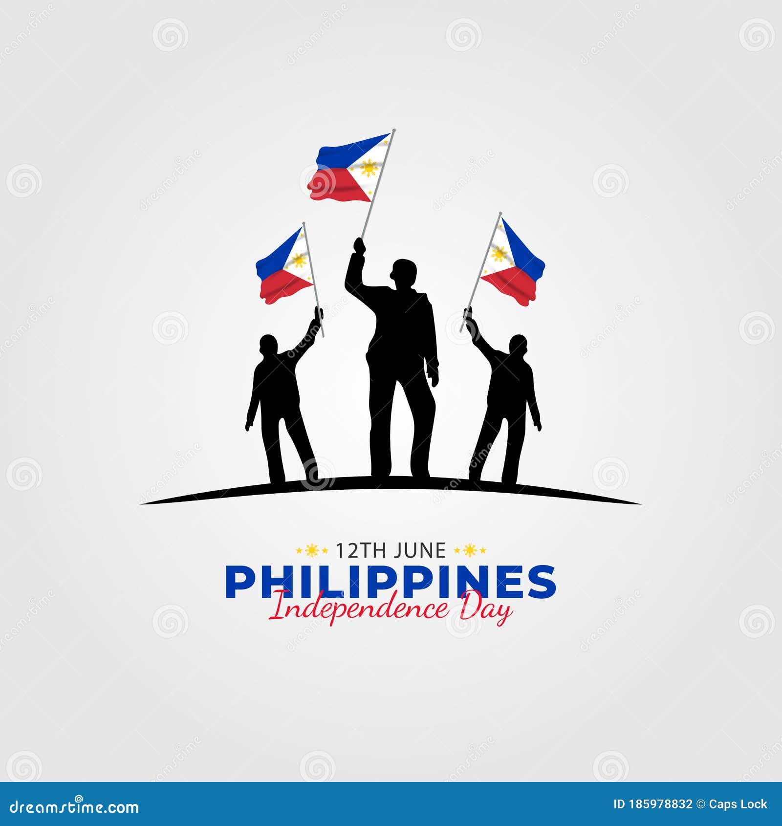 Philippine Independence Day Celebrated Annually On June 12 In Philippine Happy National Holiday Of Freedom Patriotic Poster Stock Vector Illustration Of Event Symbol