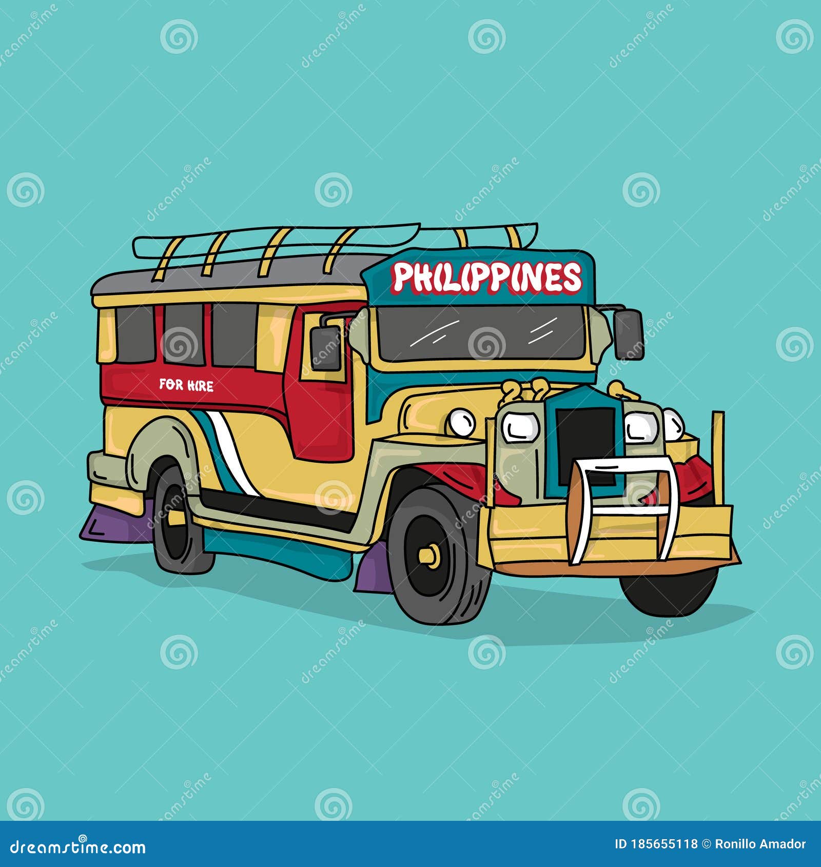 Cartoon Philippine Jeepney Drawing - Ranma Wallpaper