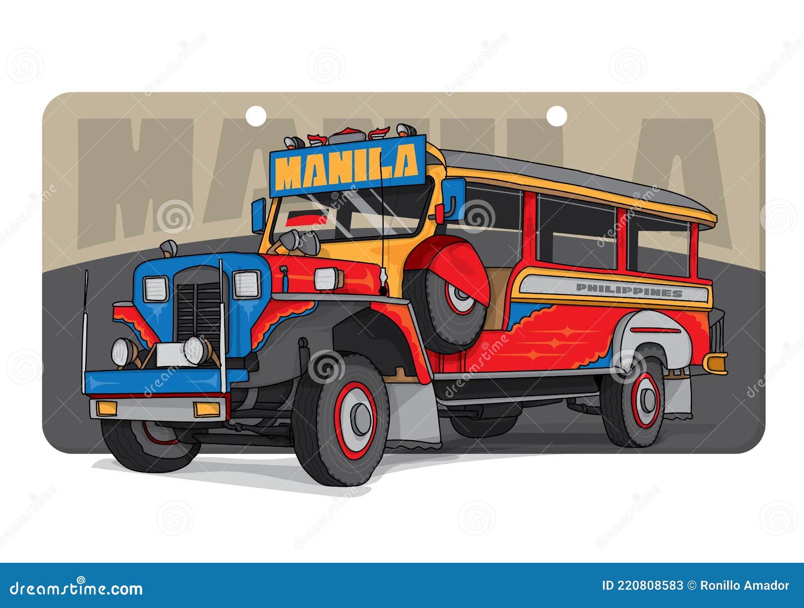 philippine manila icons jeepney transportation