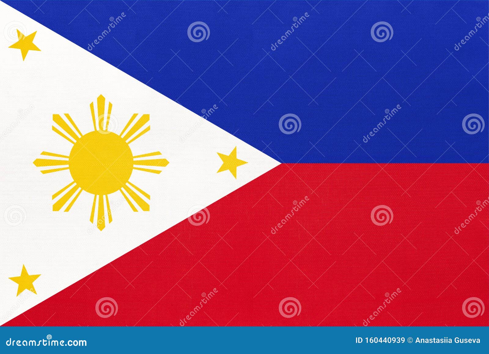 philippine national fabric flag textile background.  of world asian country