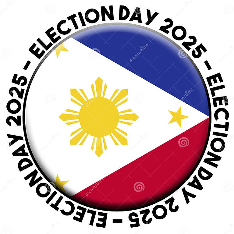 Philippines Election Day 2025 Circular Flag Concept 3D Illustration