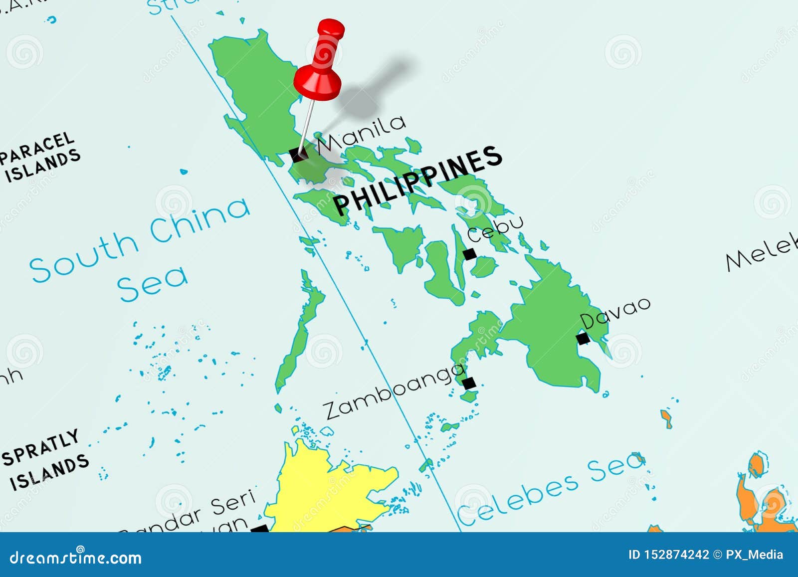 Political Map Of Philippines Isolated On White Background Stock Vector ...