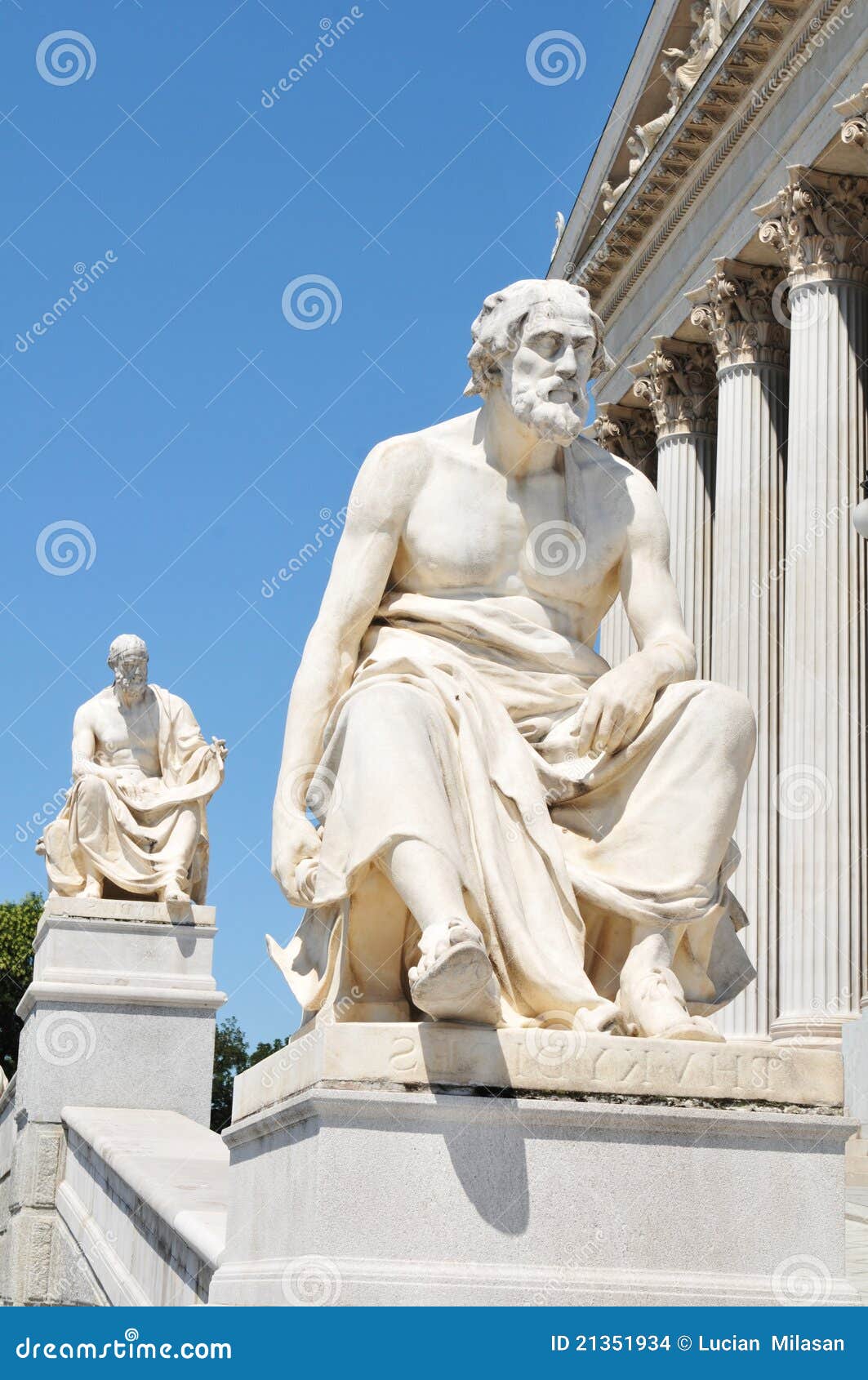 Philosopher statue stock photo. Image of marble, parliament 21351934