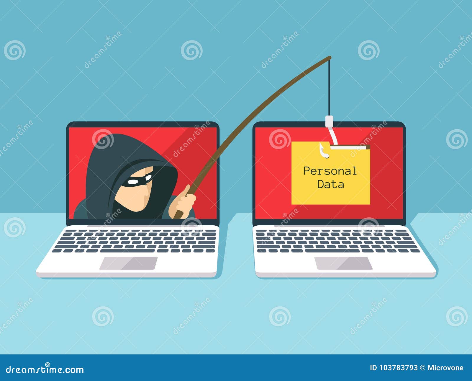 phishing scam, hacker attack and web security  concept