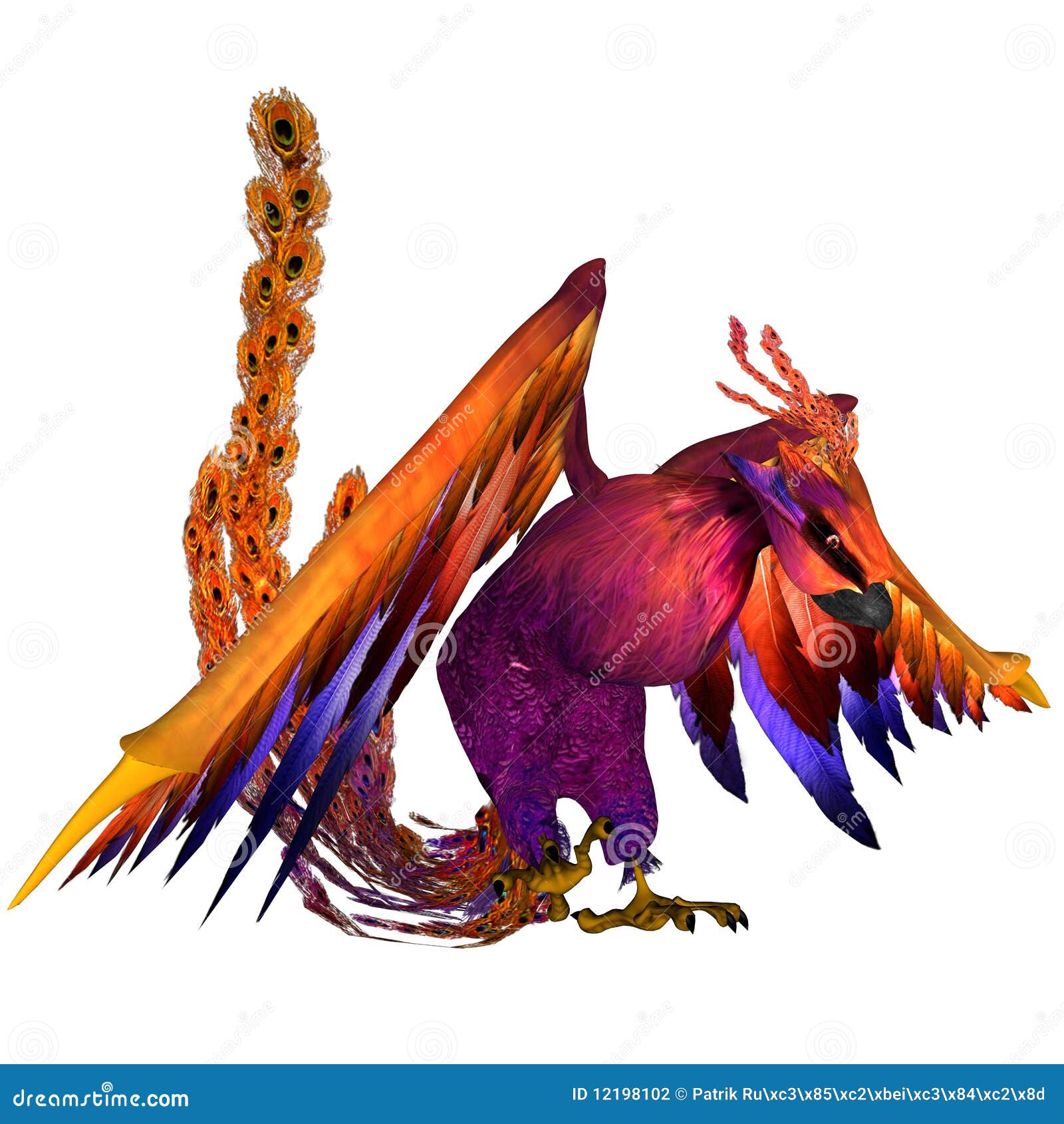 Phoenix stock illustration. Illustration of bird, phoenix - 12198102