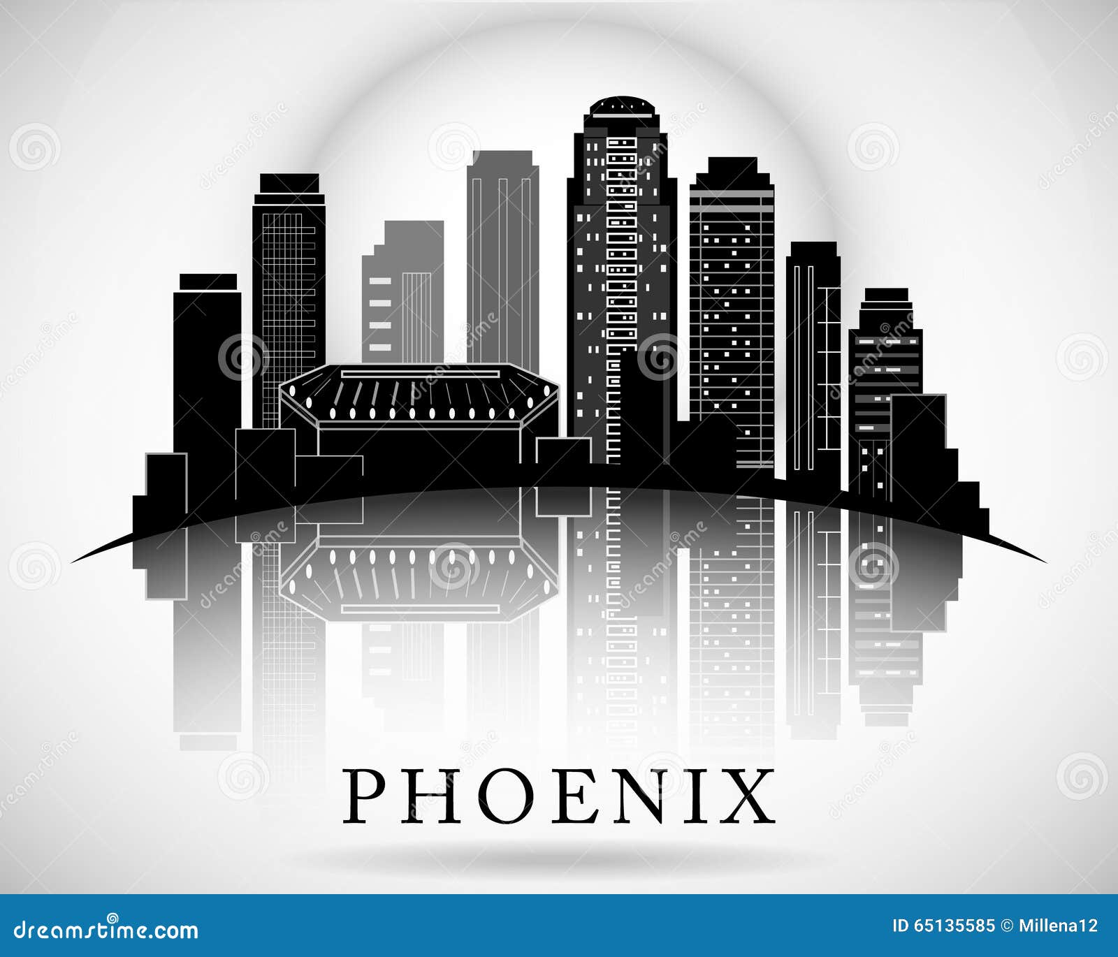 Phoenix Arizona AZ State Border USA Map Cartoon Vector | CartoonDealer ...