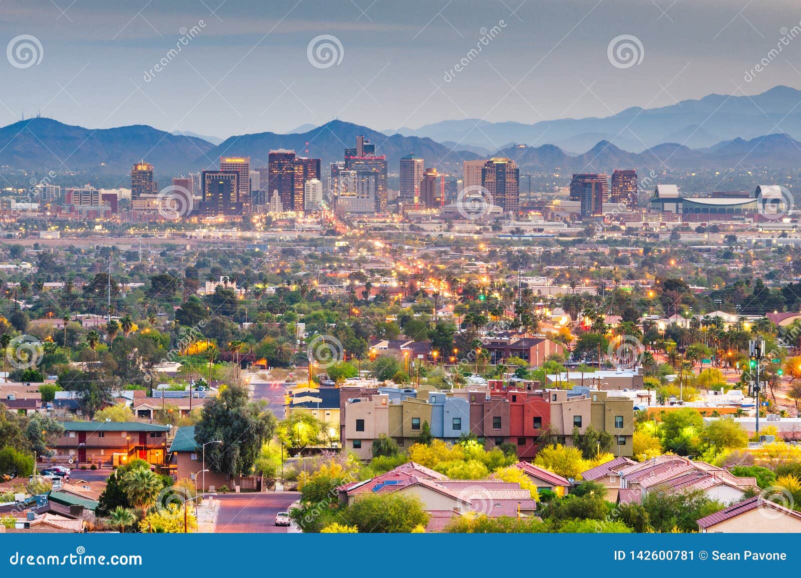 phoenix, arizona, usa downtown cityscape