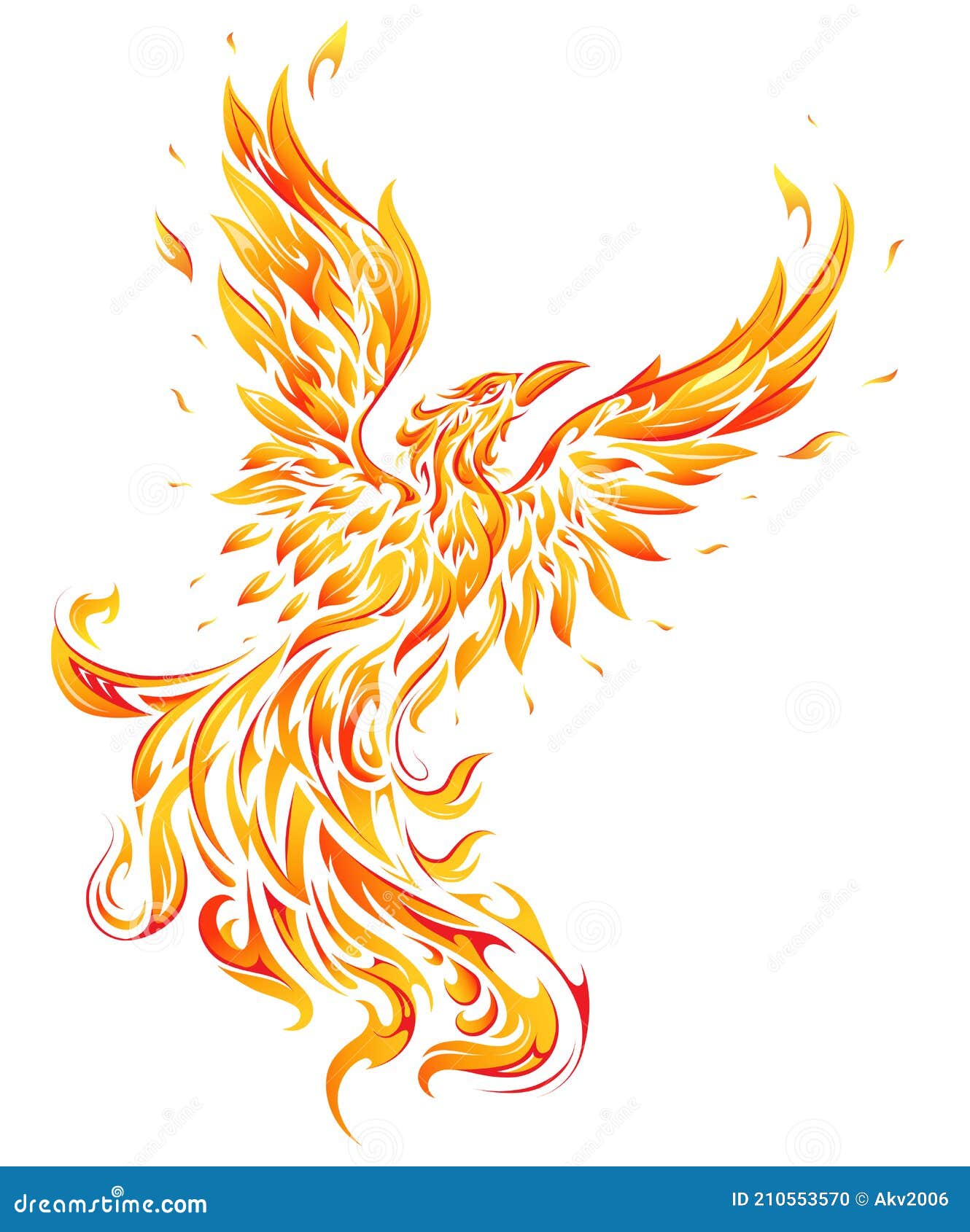 phoenix as fire flame bird 